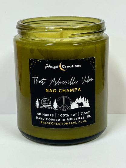 THAT ASHEVILLE VIBE ~ Nag Champa | 40 Hour ~ Hand-poured premium Soy Candle