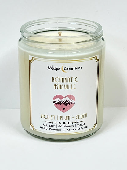 ROMANTIC ASHEVILLE ~ Violet, Plum + Cedar | 40 Hour ~ Hand-poured premium Soy Candle