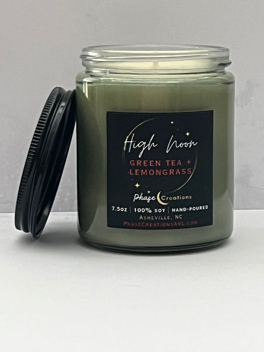 HIGH NOON ~ Green Tea + Lemongrass | Hand-poured Premium Soy Candle
