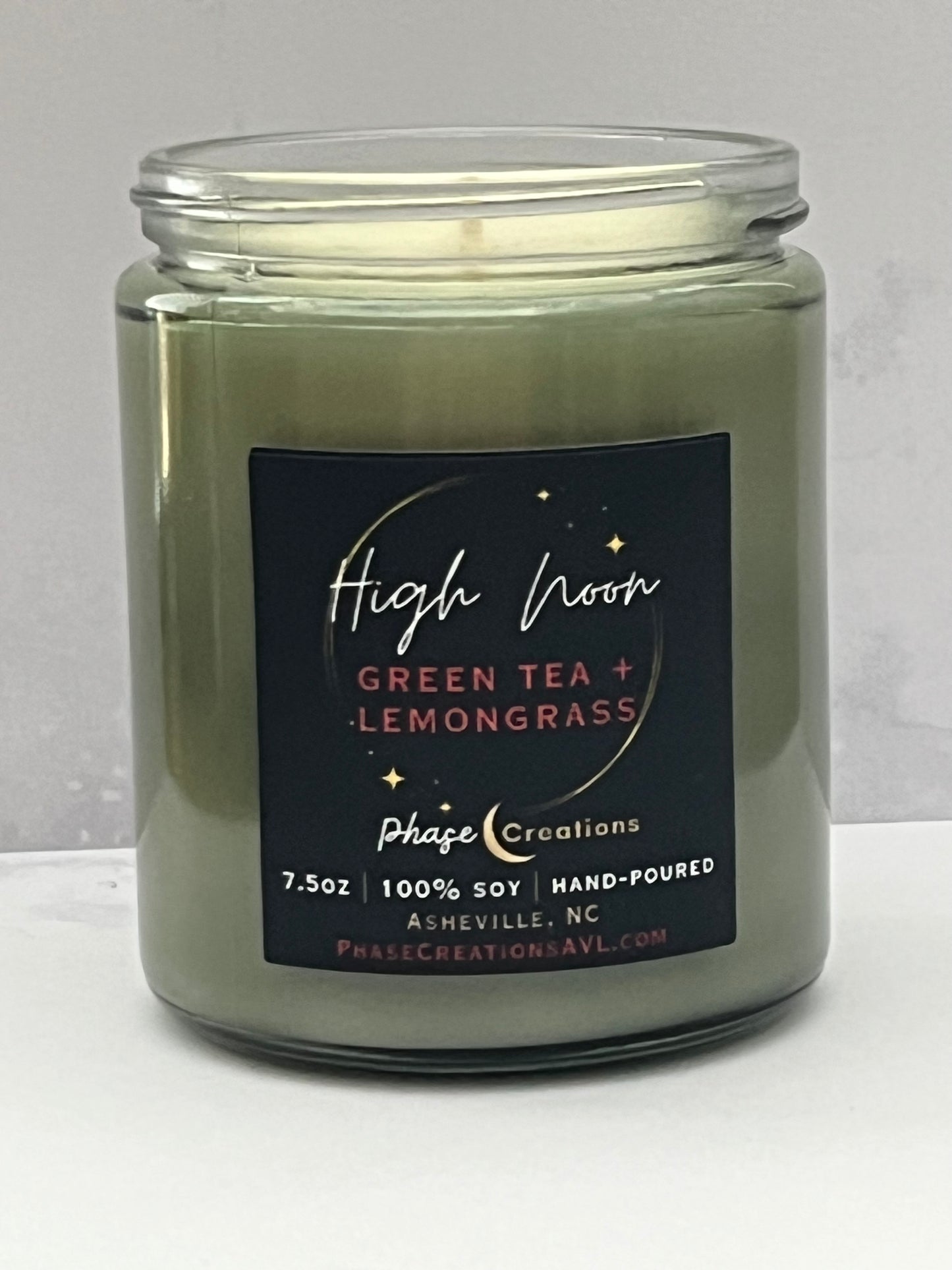 HIGH NOON ~ Green Tea + Lemongrass | Hand-poured Premium Soy Candle