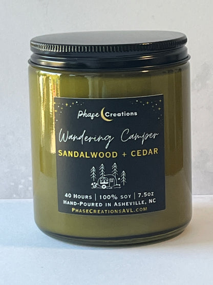 WANDERING CAMPER ~ Sandalwood + Cedar | 40 Hour ~ Hand-poured premium Soy Candle