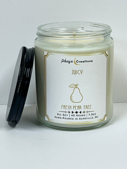 JUICY ~ Fresh Pear Tree | 40 Hour ~ Hand-poured premium Soy Candle
