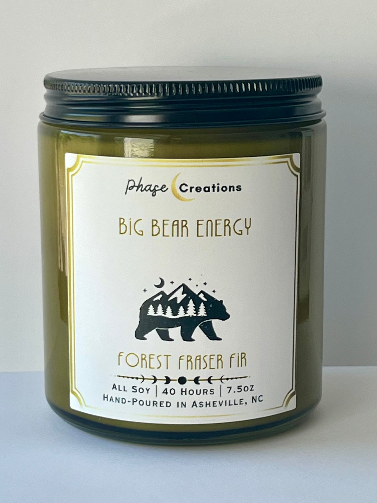 BIG BEAR ENERGY ~ Forest Fraser Fir | 40 Hour ~ Hand-poured premium Soy Candle