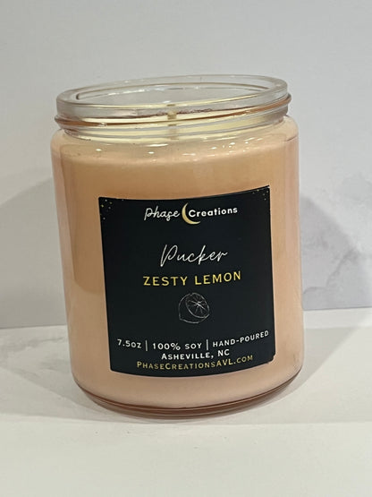 PUCKER ~ Zesty Lemon | Hand-poured Premium Soy Candle