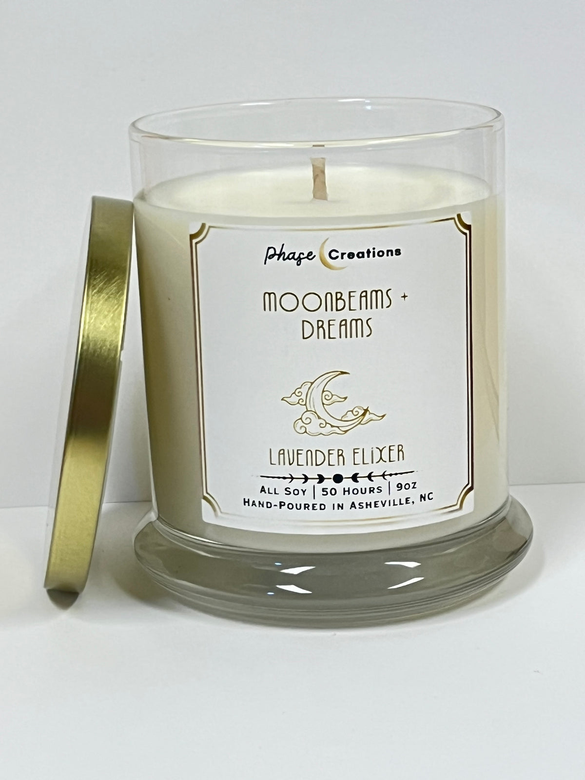 MOONBEAMS + DREAMS ~ Lavender Elixer | 50 Hour ~ Hand-poured premium Soy Candle