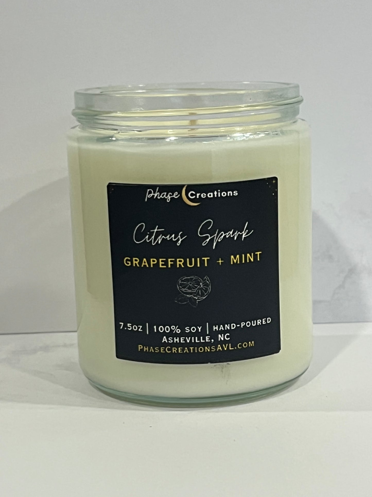 CITRUS SPARK ~ Grapefruit + Mint | Hand-poured Premium Soy Candle