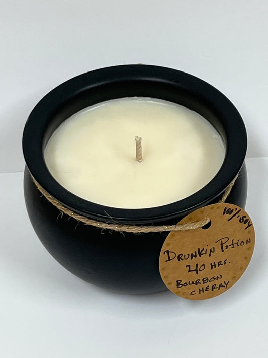 HALLOWEEN CANDLE : DRUNKIN’ POTION ~ Bourbon Cherry| Hand-poured Premium Soy Candle
