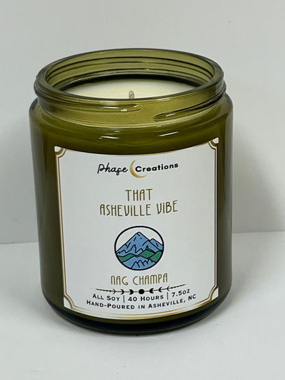 THAT ASHEVILLE VIBE ~ Nag Champa | 40 Hour ~ Hand-poured premium Soy Candle