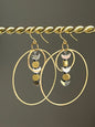 “JUST A PHASE” GOLD + SILVER MOON HOOP-DANGLES | Earrings