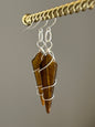 WIRE-WRAPPED TIGER’S EYE KITE | GEMSTONE CRYSTAL Earrings