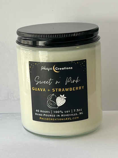 SWEET N’ PINK ~ Guava + Strawberry | Hand-poured Premium Soy Candle