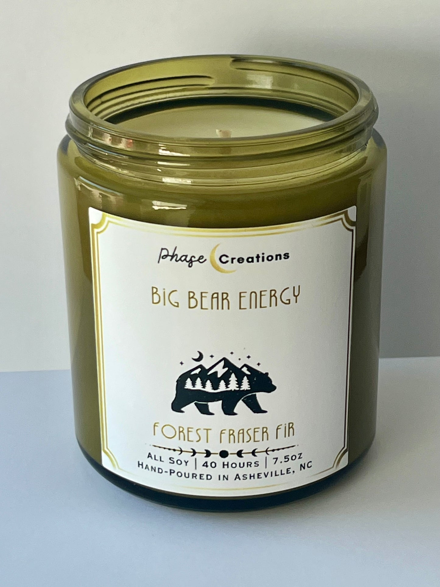 BIG BEAR ENERGY ~ Forest Fraser Fir | 40 Hour ~ Hand-poured premium Soy Candle