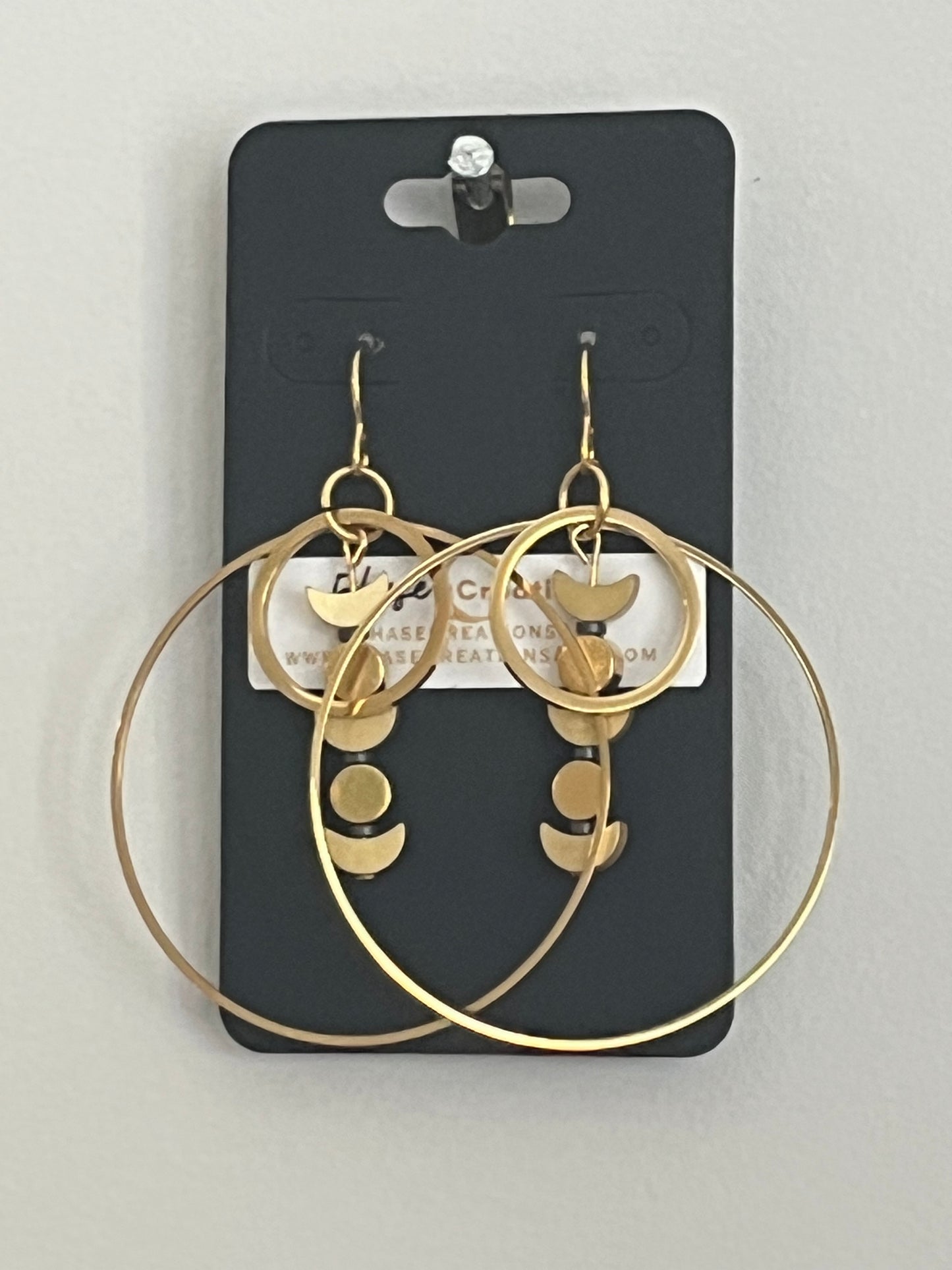 MOON ORBIT HOOP-DANGLES | Earrings