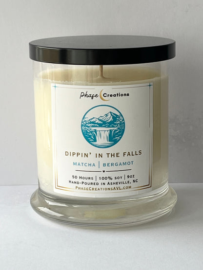 DIPPIN’ IN THE FALLS ~ Matcha + Bergamot | Hand-poured Premium Soy Candle