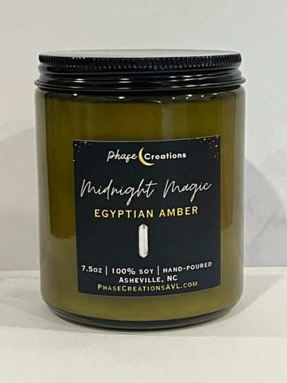 MIDNIGHT MAGIC ~ Egyptian Amber | Hand-poured Premium Soy Candle
