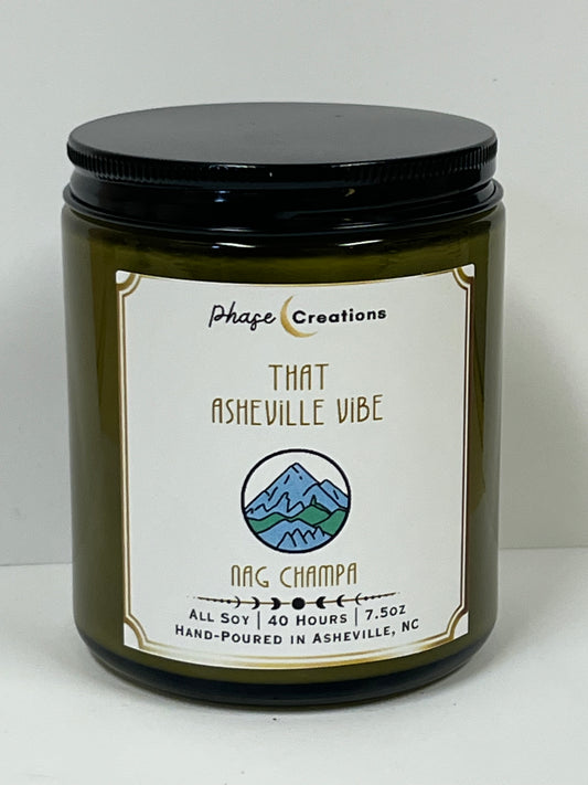 THAT ASHEVILLE VIBE ~ Nag Champa | 40 Hour ~ Hand-poured premium Soy Candle