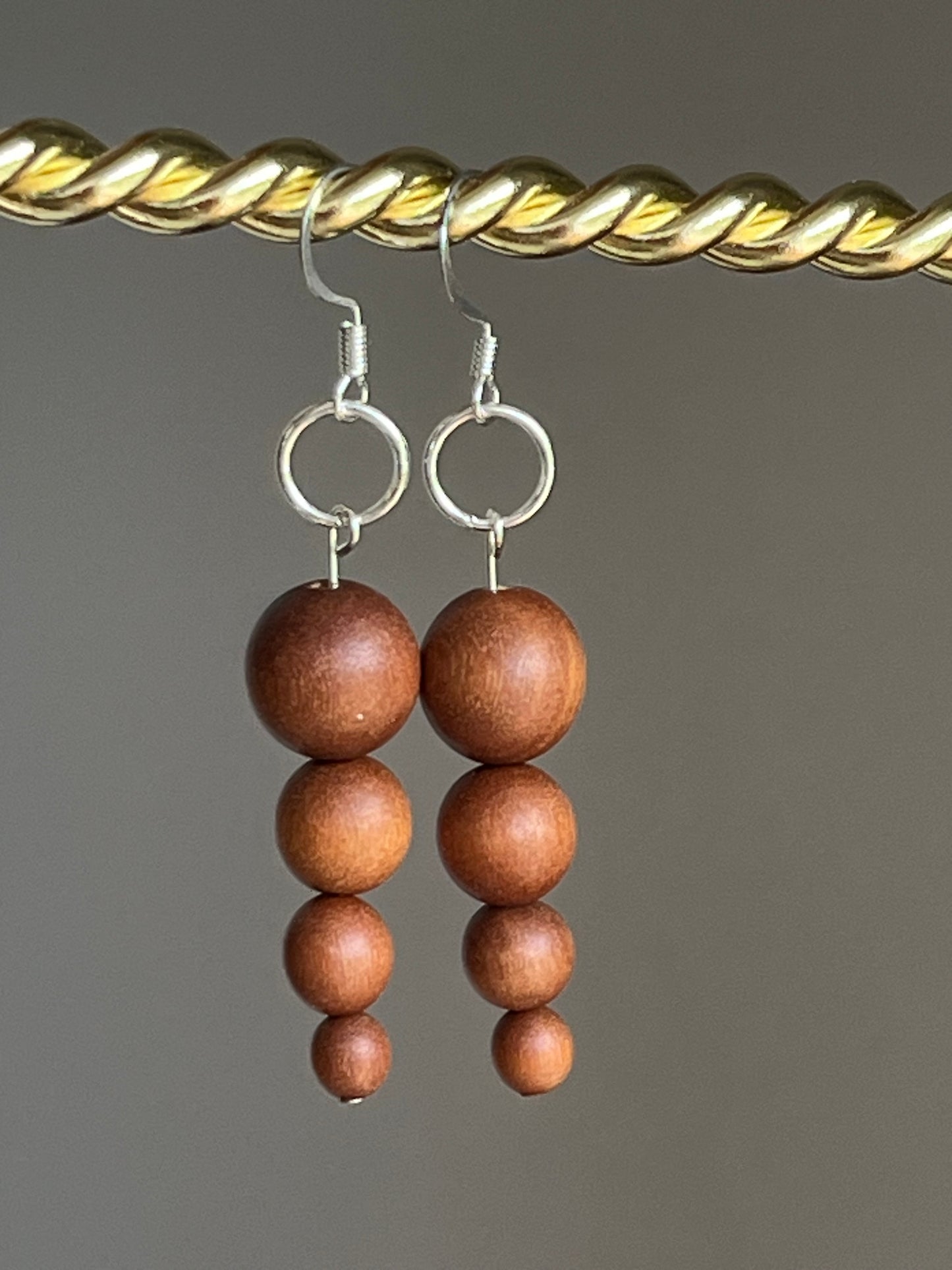 SANDALWOOD CIRCLE DANGLES | Earrings