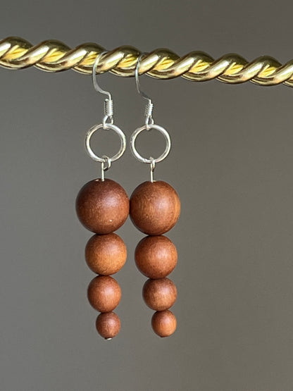 SANDALWOOD CIRCLE DANGLES | Earrings