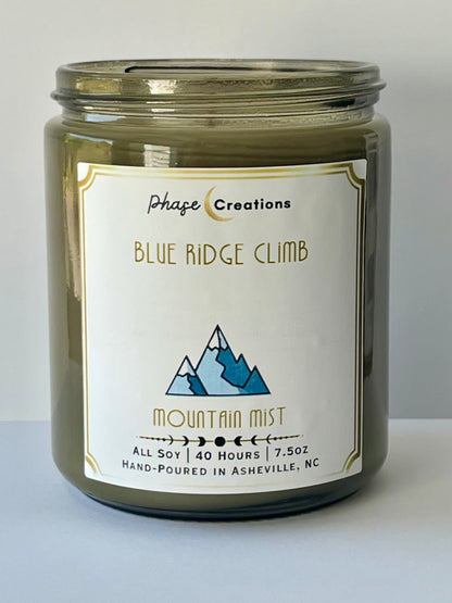 BLUE RIDGE CLIMB ~ Mountain Mist | 40 Hour ~ Hand-poured premium Soy Candle