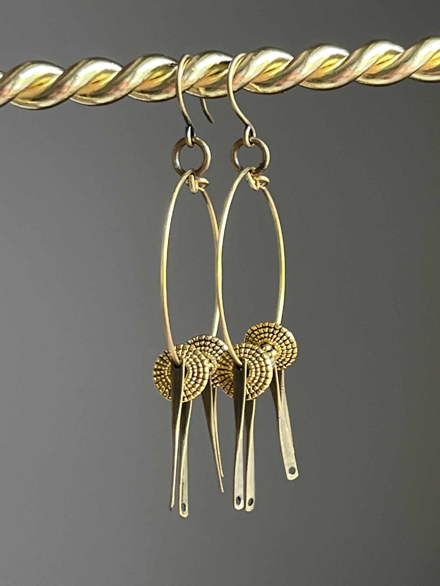 BRASS METAL DANGLES | Earrings