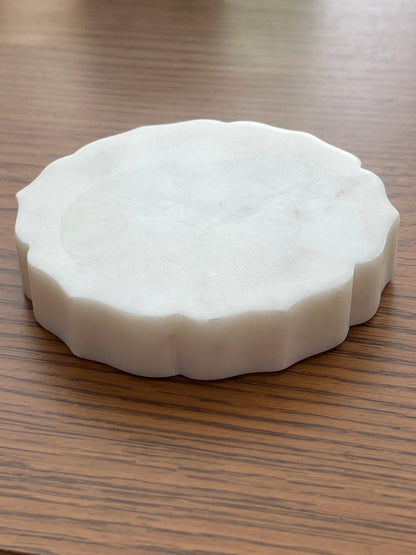Scapped Marble Candle Coaster | Single Peice