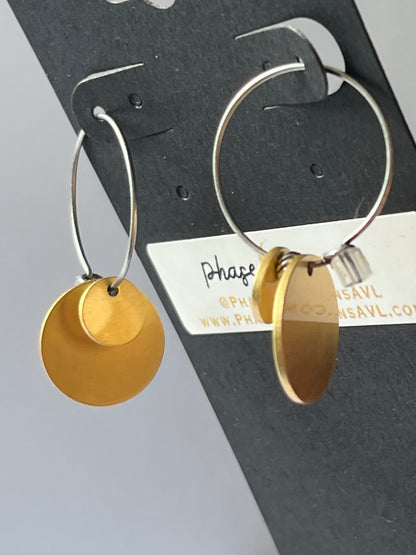 DOUBLE MOON MINI HOOPS (ASP)| Earrings