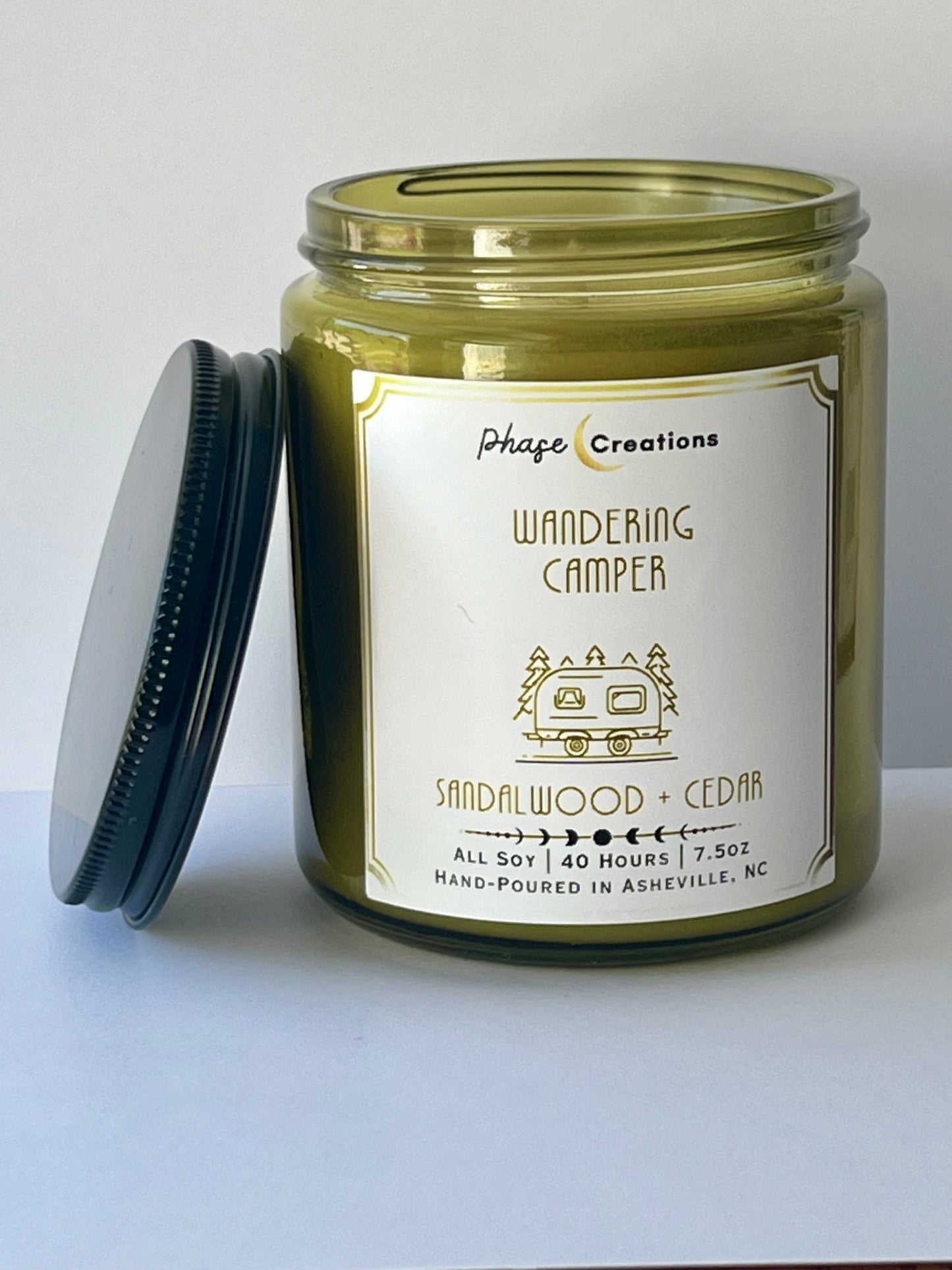 WANDERING CAMPER ~ Sandalwood + Cedar | 40 Hour ~ Hand-poured premium Soy Candle