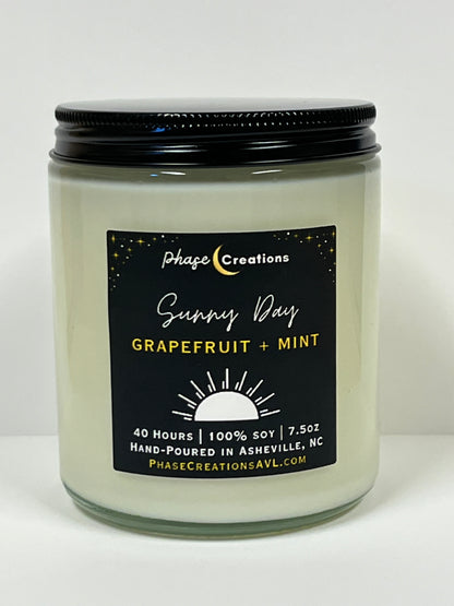 SUNNY DAY ~ Grapefruit + Mint | Hand-poured Premium Soy Candle