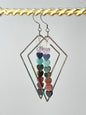 CHAKRA MINI HEART KITE DANGLES (SS) | Gemstone Earrings