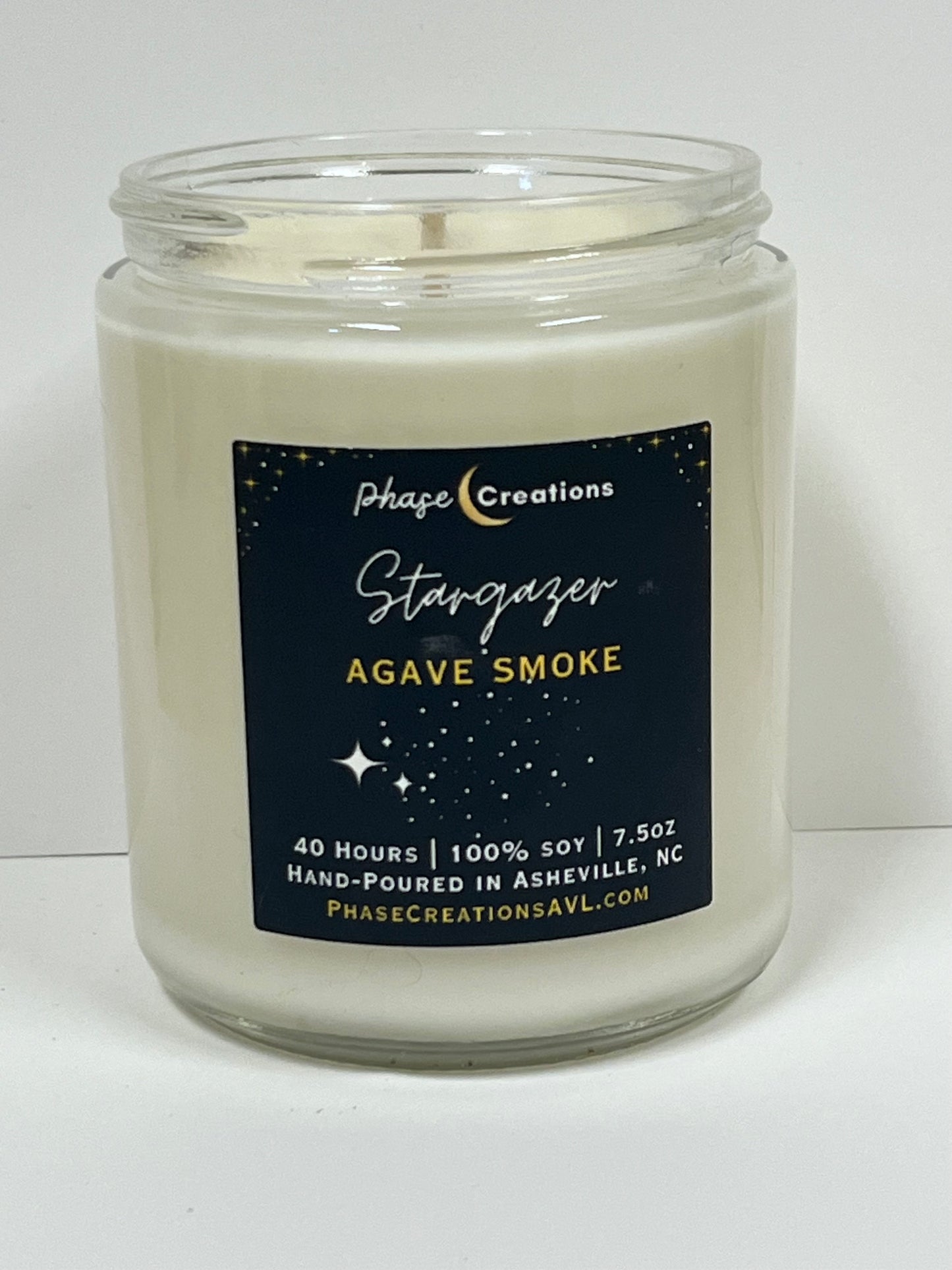 STARGAZER ~ Agave Smoke | 40 Hour ~ Hand-poured premium Soy Candle