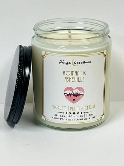 ROMANTIC ASHEVILLE ~ Violet, Plum + Cedar | 40 Hour ~ Hand-poured premium Soy Candle