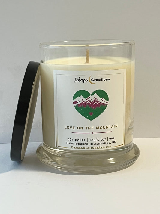 Valentine’s Candle | LOVE ON THE MOUNTAINS ~ Fir, Pine + Spice | Hand-poured Premium Soy Candle