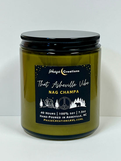 THAT ASHEVILLE VIBE ~ Nag Champa | 40 Hour ~ Hand-poured premium Soy Candle