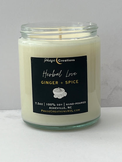 HERBAL LOVE ~ Ginger + Spice | Hand-poured Premium Soy Candle