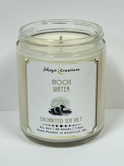 MOONWATER ~ Enchanted Sea Salt | 40 Hour ~ Hand-poured premium Soy Candle