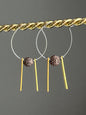 COPPER BALL w/ RECTANGLES| Earrings
