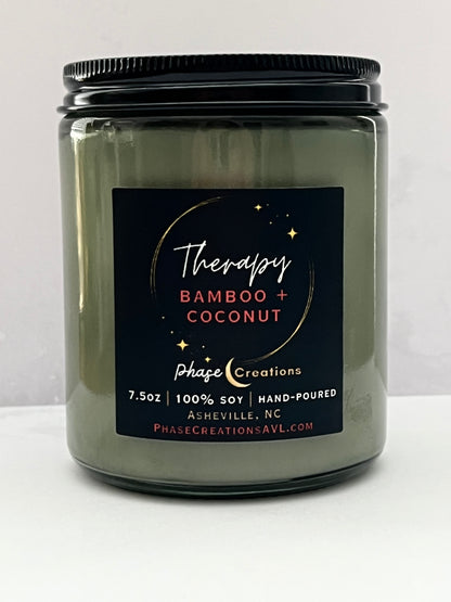 THERAPY ~ Bamboo + Coconut | Hand-poured Premium Soy Candle
