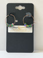 RAINBOW HEMATITE MINI HOOPS (ACP)| Gemstone Earrings