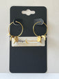 CRESCENT FULL MOON MINI HOOPS (GP)| Earrings