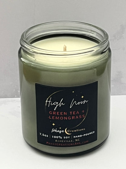 HIGH NOON ~ Green Tea + Lemongrass | Hand-poured Premium Soy Candle