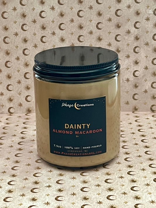 DAINTY ~ Almond Macaroon Scent | Hand-poured Premium Soy Candle