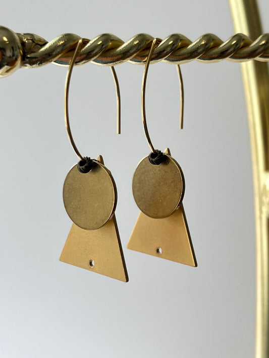 FULL MOON + MOUNTAIN MARQUISE (GP)| Earrings