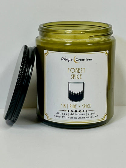 FOREST SPICE ~ Fire, Pine + Spice | 40 Hour ~ Hand-poured premium Soy Candle