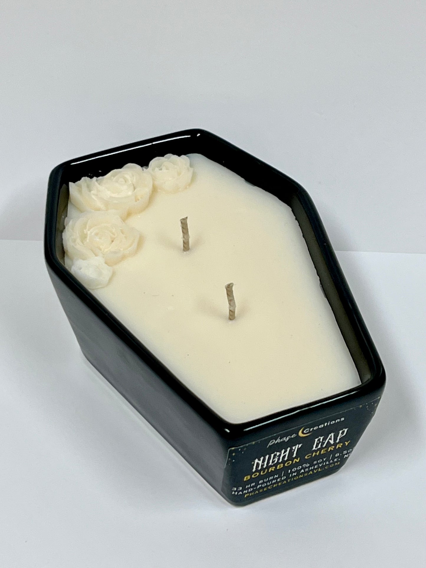 HALLOWEEN CANDLE : NIGHT CAP ~ Bourban Cherry | Hand-poured Premium Soy Candle