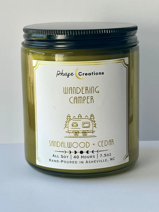 WANDERING CAMPER ~ Sandalwood + Cedar | 40 Hour ~ Hand-poured premium Soy Candle