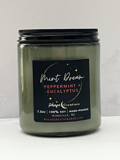 MINT DREAM ~ Peppermint + Eucalyptus Scent | Hand-poured Premium Soy Candle
