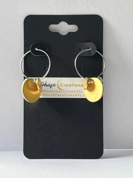 DOUBLE MOON MINI HOOPS (ASP)| Earrings