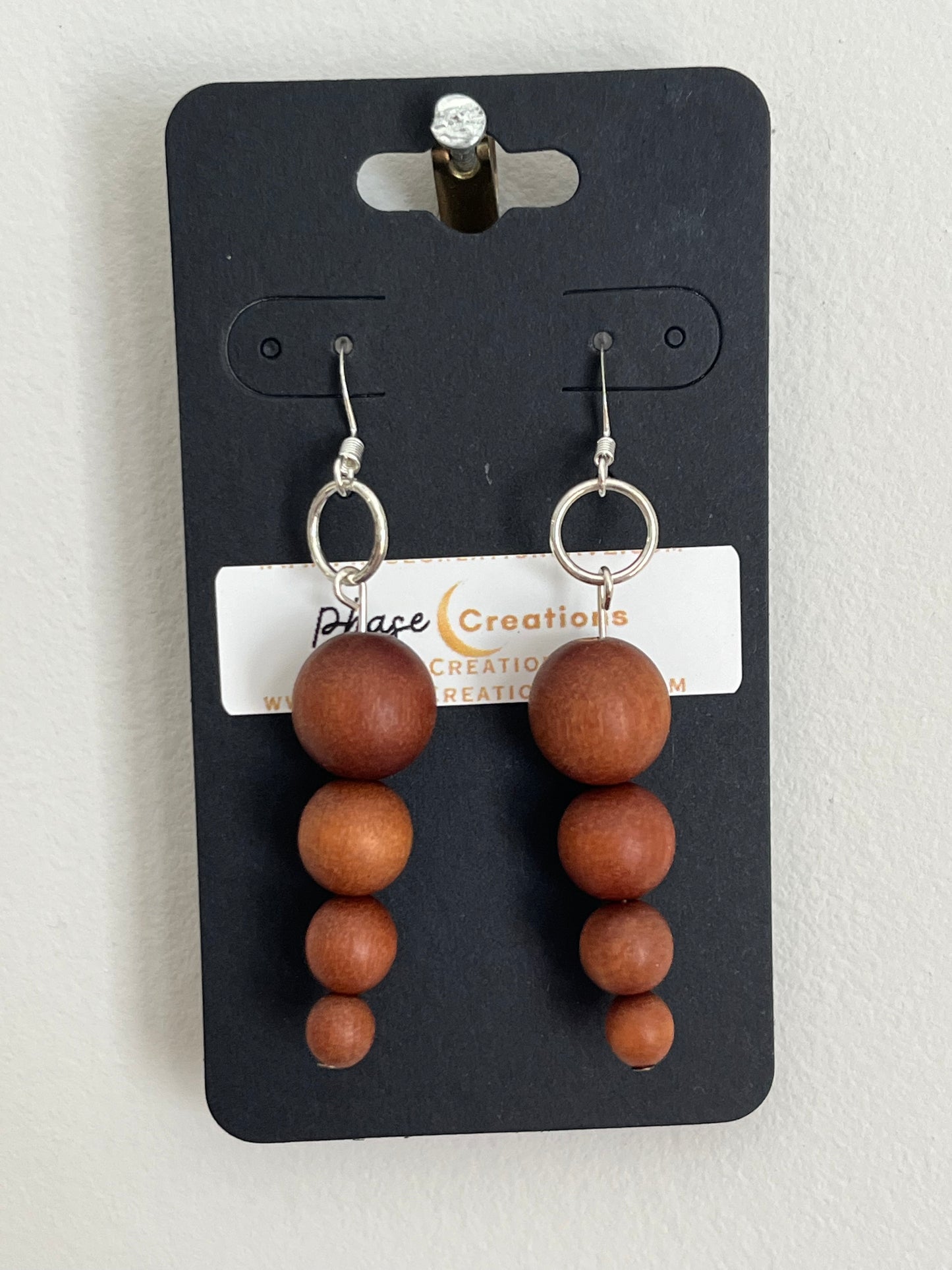 SANDALWOOD CIRCLE DANGLES | Earrings