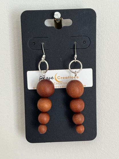 SANDALWOOD CIRCLE DANGLES | Earrings