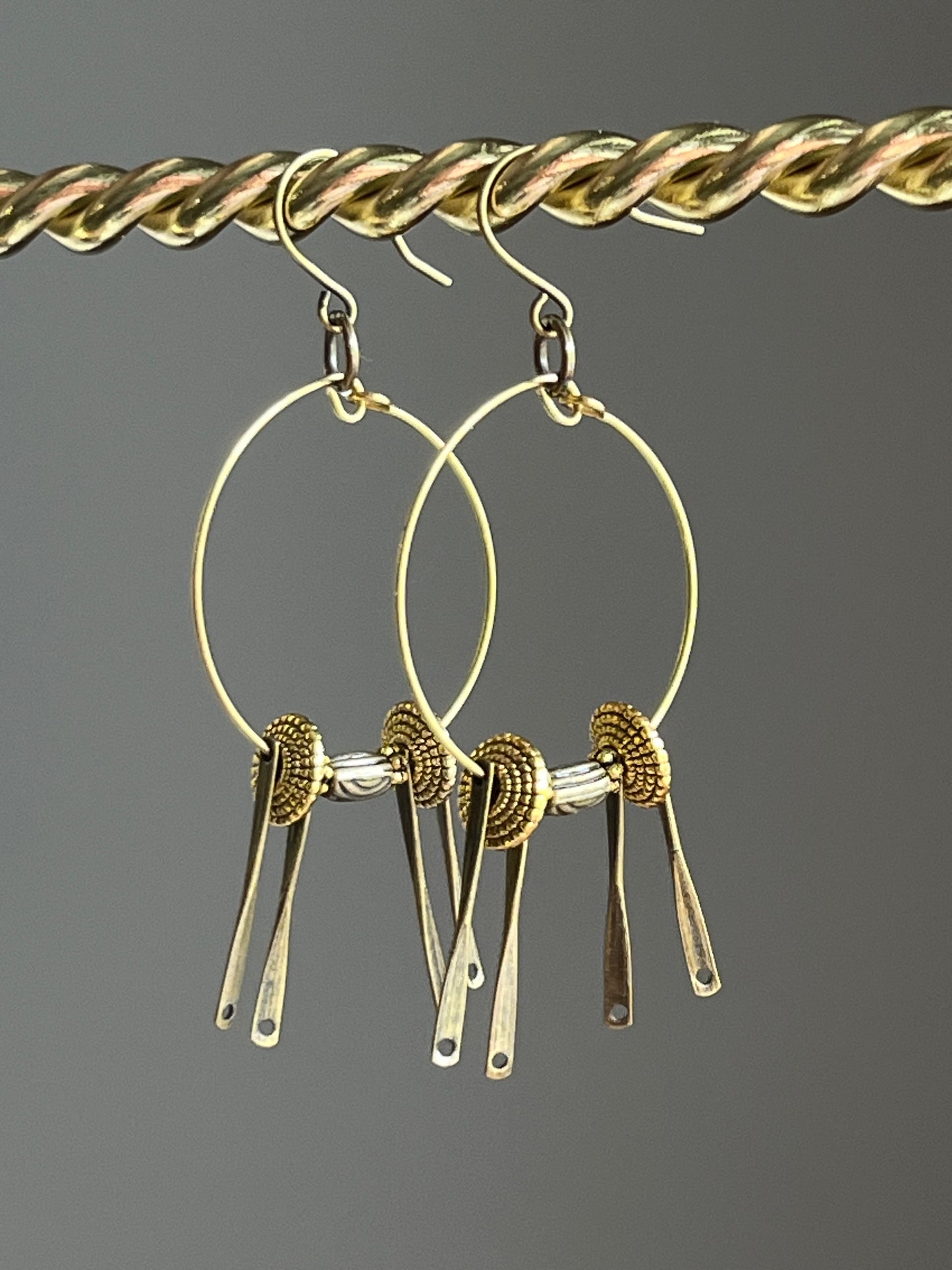 BRASS METAL DANGLES | Earrings